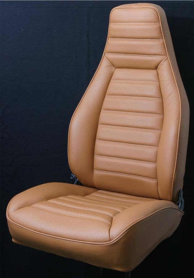Porsche 911 1977 1984 Seat Fnt Set Leather 924 Brown Style 2 Perf Hr - Porsche Leather Seat Covers