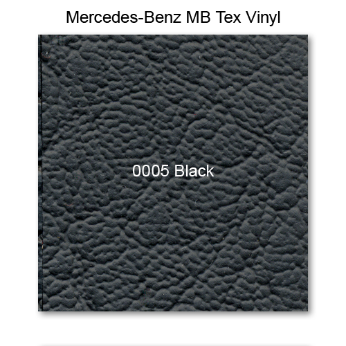Mercedes, Seat Rr Bench Backrest, Vinyl, 0005 Black, Bench Seat, Basketweave Insert, Heat Sealed Pleats