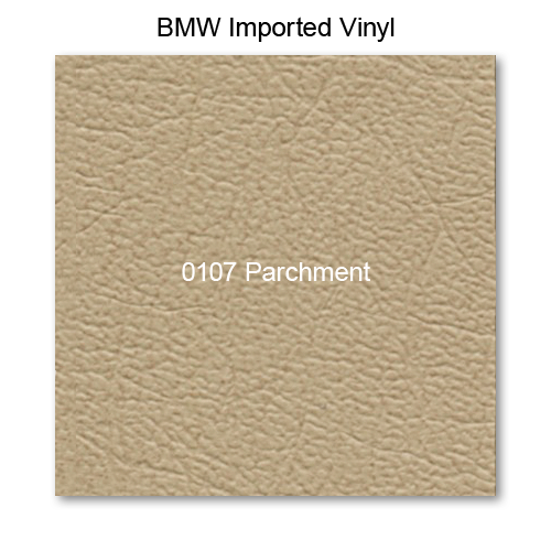 Mercedes, Seat Fnt Bottom, Vinyl, 0107 Parchment, Bench Seat, Basketweave Insert, Heat Sealed Pleats