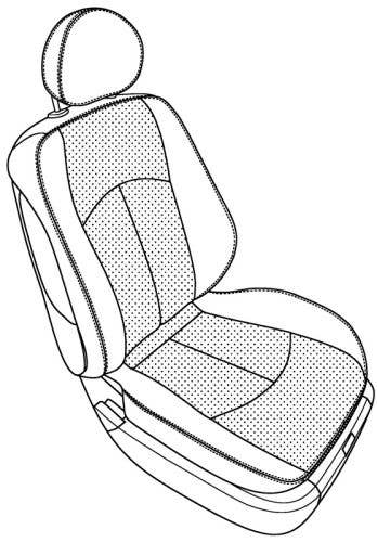 Mercedes 211 2003-2004, Seat Fnt Bottom, Leather, 476P Java, Style #1A, Insert Only Perf