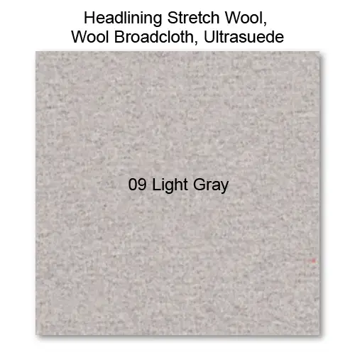 Headliner Material Broadcloth raw material, 09 Lt Gray 57" wide