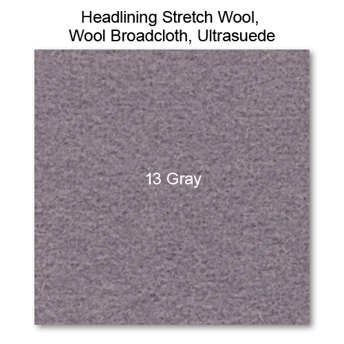 Headliner Material Broadcloth raw material, 13 Gray 