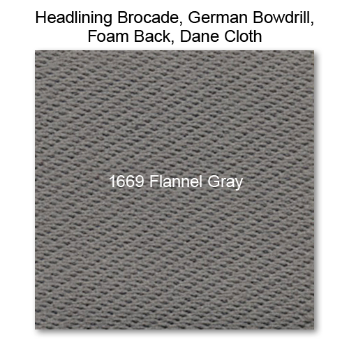 Headliner Material Foam Back raw material, 1669 Flannel Gray 