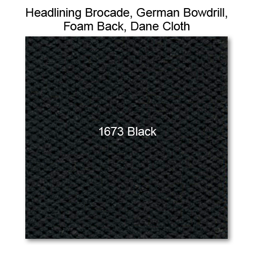 Headliner Material Foam Back raw material, 1673 Black 