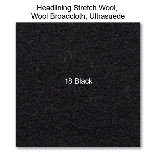 Headliner Material Broadcloth raw material, 18 Black 