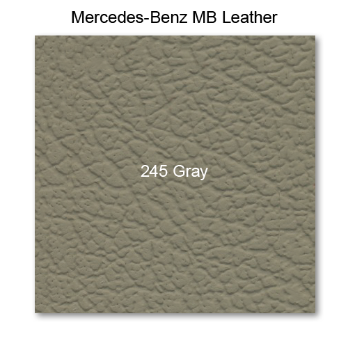 Mercedes 108 1965-1969, Seat Fnt Bottom, Leather, 245 Gray, Basketweave Insert, Blind Stitch