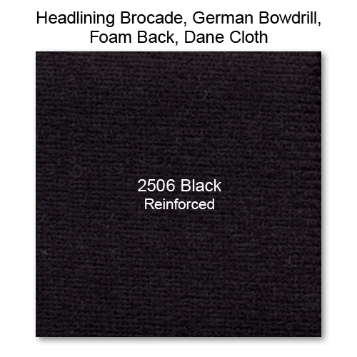 Headliner Material Foam Back Reinforced raw material, 2506 Black 