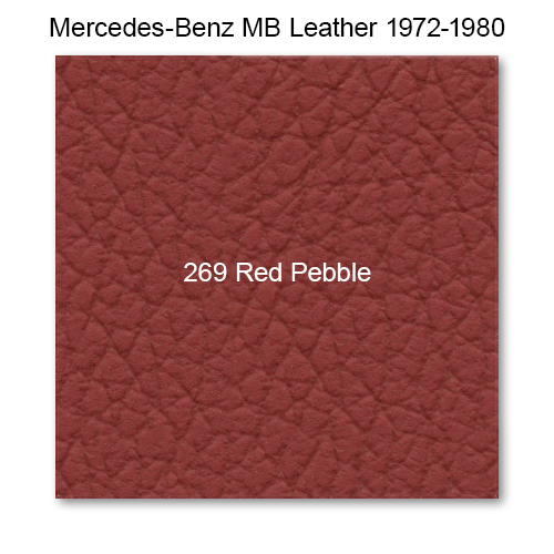 Mercedes 123 1976-1979, Seat Rr Bench Backrest, Leather, 269 Red Pebble, Sedan, Incl AR