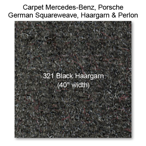 Carpet German Haargarn 321 Black, 79" wide