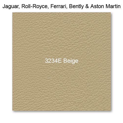Mercedes 1960-1965, Seat Fnt Bench Bottom, Leather, 3234E Beige, Bench Seat, Plain Insert, Blind Stitch