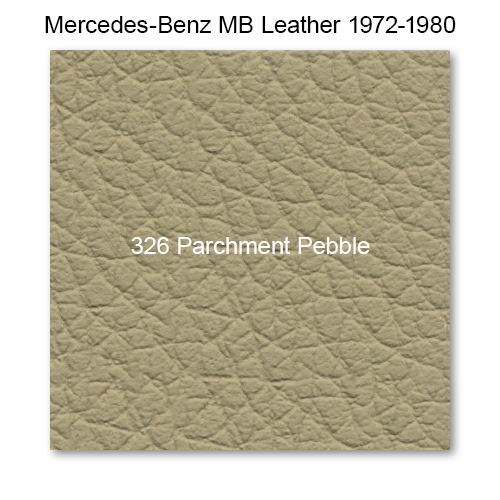 Mercedes 123 1976-1979, Seat Fnt Bottom, Leather, 326 Parchment Pebble, Sedan, Single Stitch, 6 Pleat