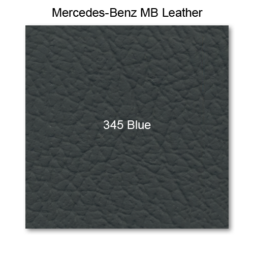 Mercedes 108 1965-1969, Seat Fnt Backrest, Leather, 345 Blue, Basketweave Insert, Blind Stitch