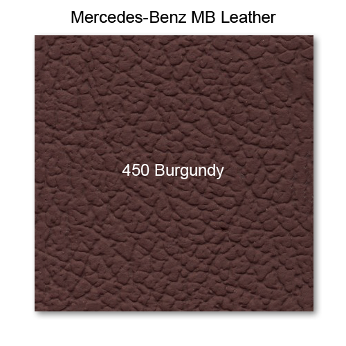 Mercedes 123 1980-1982, Seat Fnt Backrest, Leather, 450 Burgundy, Sedan, Single Stitch, 6 Pleat