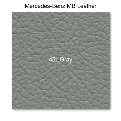 Mercedes 140 1991-1993, Armrest Fnt, Leather, 451 Gray, No Lid Compartment, Plain