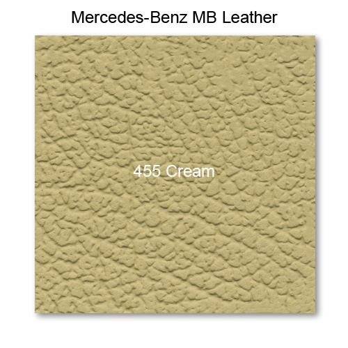 Mercedes 123 1980-1982, Seat Fnt Backrest, Leather, 455 Cream, Sedan, Single Stitch, 6 Pleat