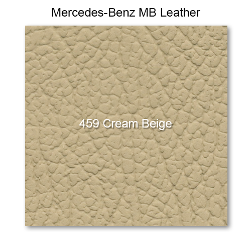 Mercedes 123 1980-1982, Seat Fnt Backrest, Leather, 459 Cream Beige, Sedan, Single Stitch, 6 Pleat