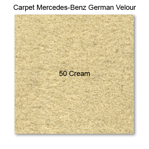 Carpet German Velour 50 Cream, 60" wide