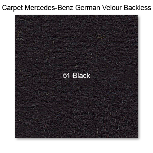 Carpet German Velour Backless 5160 Black, 60" wide