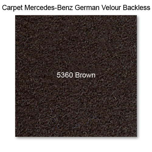 Carpet German Velour Backless 5360 Dk Brown, 60" wide