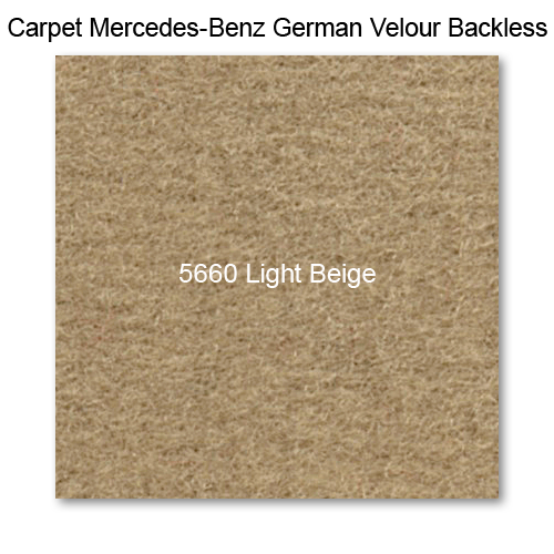 Carpet German Velour Backless 5660 Lt Beige, 60" wide