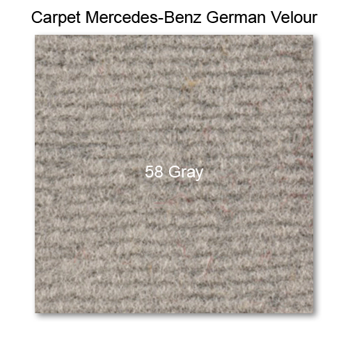 Carpet German Velour 58 Gray, 60" wide