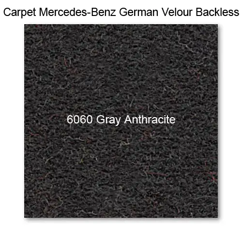 Carpet German Velour Backless 6060 Gray Anthracite, 60" wide