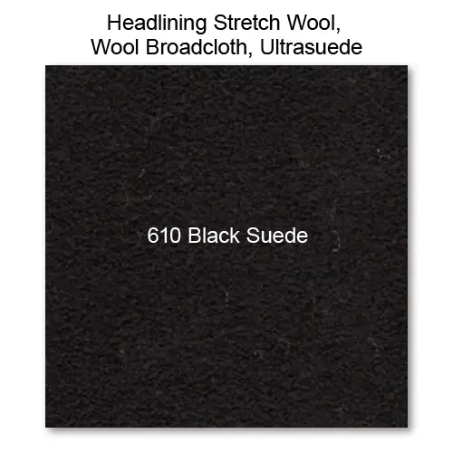 Headliner Material Ultrasuede raw material, 610 Black 58" wide