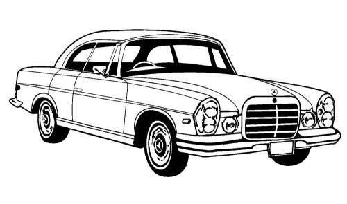Mercedes, 1966-1969, W111, Carpet Kit, German Velour, 54 Palomino, Vinyl Binding