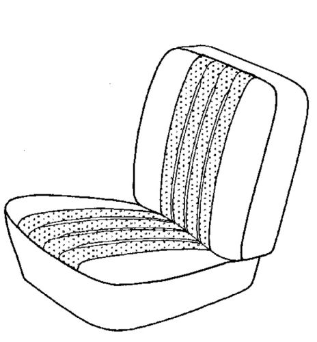 Mercedes 111 1961-1965, Seat Fnt Bottom, Vinyl, 705 Gray, Style #1