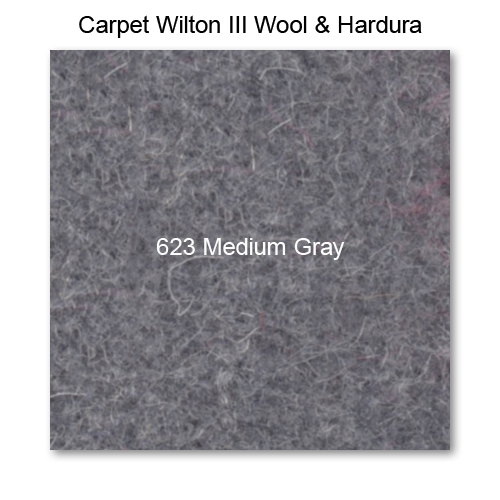 Carpet Wilton Wool III 623 Medium Gray, 42" wide