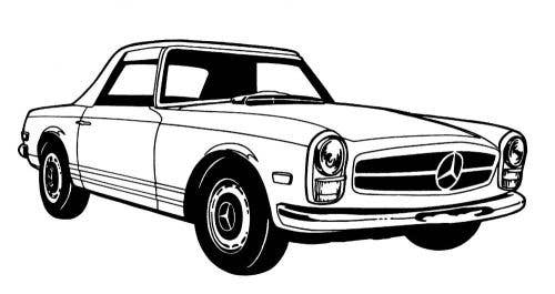 Mercedes 113 1963-1971, Cover Lid Convertable Top