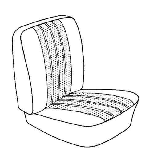 Mercedes 113 1963-1967, Seat Fnt Backrest, Leather, 249 Bamboo, Style #1, Basketweave