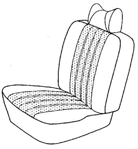 Mercedes 113 1968-1971, Seat Fnt Backrest, Vinyl, 70854 Parchment, Style #2, Pinpoint