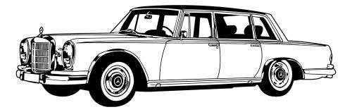 Mercedes 100 1964-1977, Headrest Rr, Leather, 241 Black