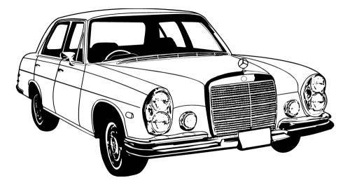 Mercedes, 1965-1972, Carpet Kit, German Velour, 52 Blue, Clmn Shift, w-o insulating pad, Right Hand Drive