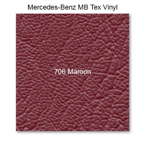 Mercedes 114 1969-1972, Headrest Fnt, Vinyl, 706 Maroon, Coupe, Pinpoint, with Pad