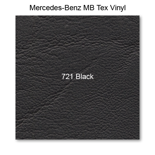 Mercedes 123 1983-1985, Seat Fnt Bottom, Vinyl, 721 Black, Sedan, Single Stitch, 6 Pleat