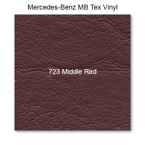 Mercedes, Seat Rr Bottom, Vinyl, 723 Middle Red, Sedan, Diamond, 9 Pleats, Single Stitch, MB TEX Only