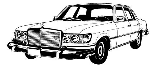 Mercedes, 1976-1980, W116 Sedan, Carpet Kit, German Velour, 54 Palomino, 116, Vinyl Binding