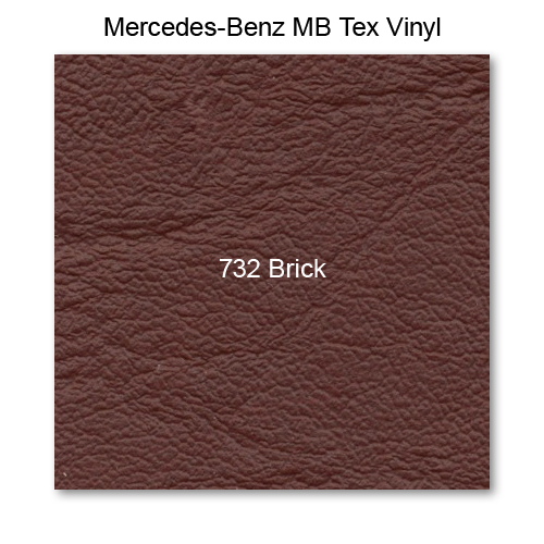Mercedes, Seat Rr Backrest, Vinyl, 732 Brick, Sedan, Diamond, 6 Pleats, Single Stitch, MB TEX Only