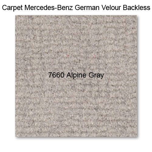 Carpet German Velour Backless 7660 Alpine Gray, 60" wide