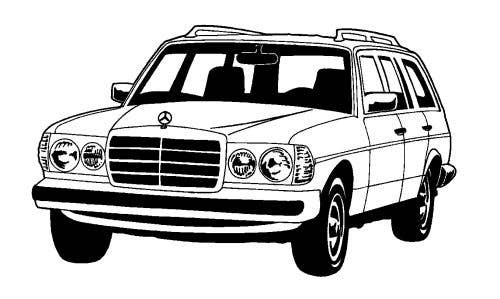 Mercedes 123 1983-1985, Seat Fnt Bottom, Vinyl, 723 Middle Red, Wagon, Single Stitch, 6 Pleat