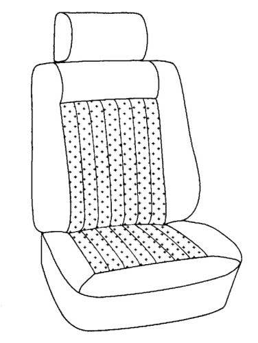 Mercedes 126 1989-1991, Seat Front Set, Coupe, Style #2