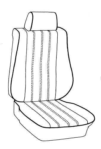 BMW, Seat Fnt Backrest, Leather, 2351 Pearl Beige, Style #5, No Piping, Plain Insert, Dbl String Stitch Insert