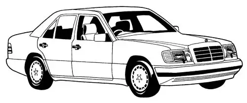 Mercedes, 1986-1995, 124, Carpet Flr Set, German Velour, 51 Black, Sedan, Not Molded, Vinyl Binding