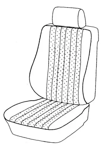 Mercedes 124 1987-1991, Seat Front Set, Style #1, Diamond, MB TEX Only
