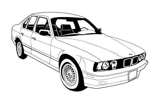 BMW E34 1989-1995, Headrest Rr, Leather, 917 Black, Dbl Stitch