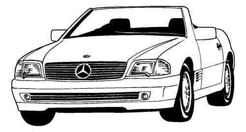 Mercedes, 1998, SL Series (R129), Carpet Kit, German Backless Velour, 6460 Champignon, 27 Pieces