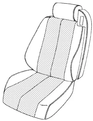 Mercedes 129 1990-1991, Seat Front Set, Style #1, With Lumbar