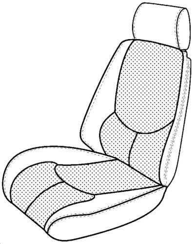 Mercedes 129 1997, Seat Fnt Backrest Dvr, Leather, 461N Parchment, Style #2, Plain